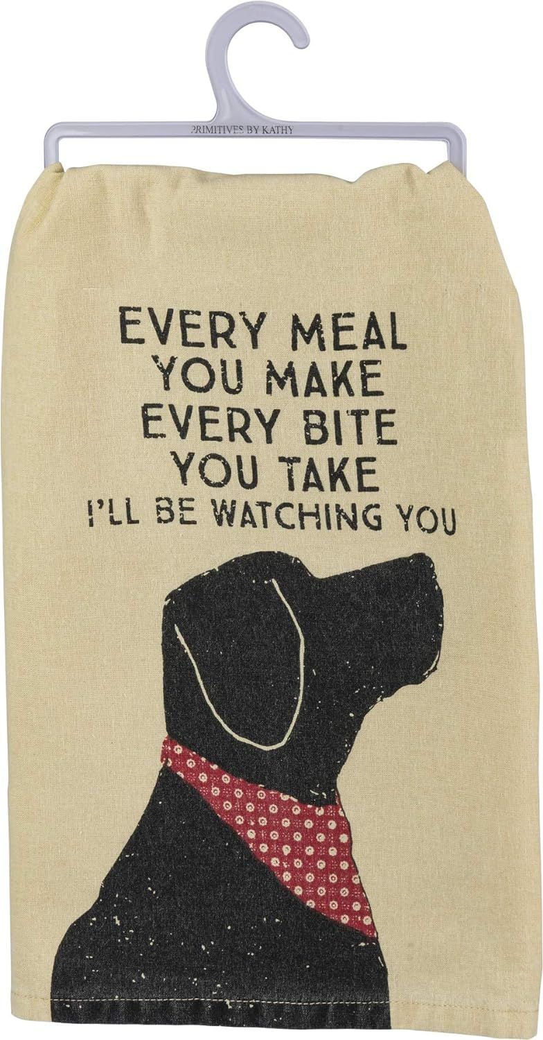 Primitives by Kathy Rustic Dish Towel, 28" x 28", I'll Be Watching You, Cotton | Amazon (US)