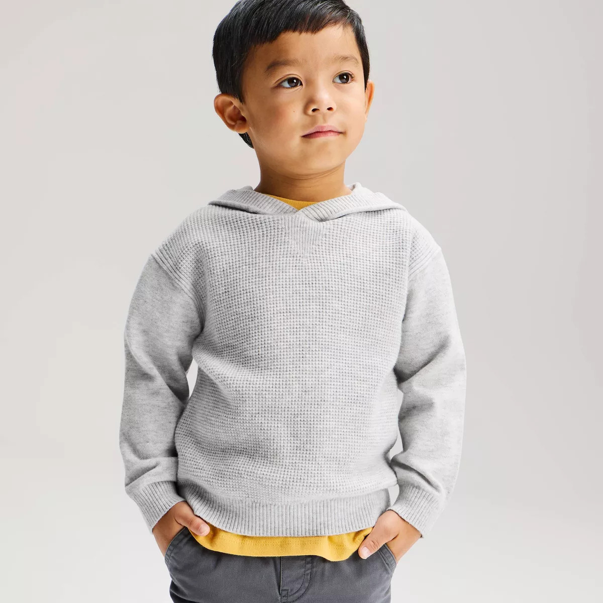 Toddler Boys’ Varsity Hoodie - Cat & Jack™ Heather Gray 5T | Target