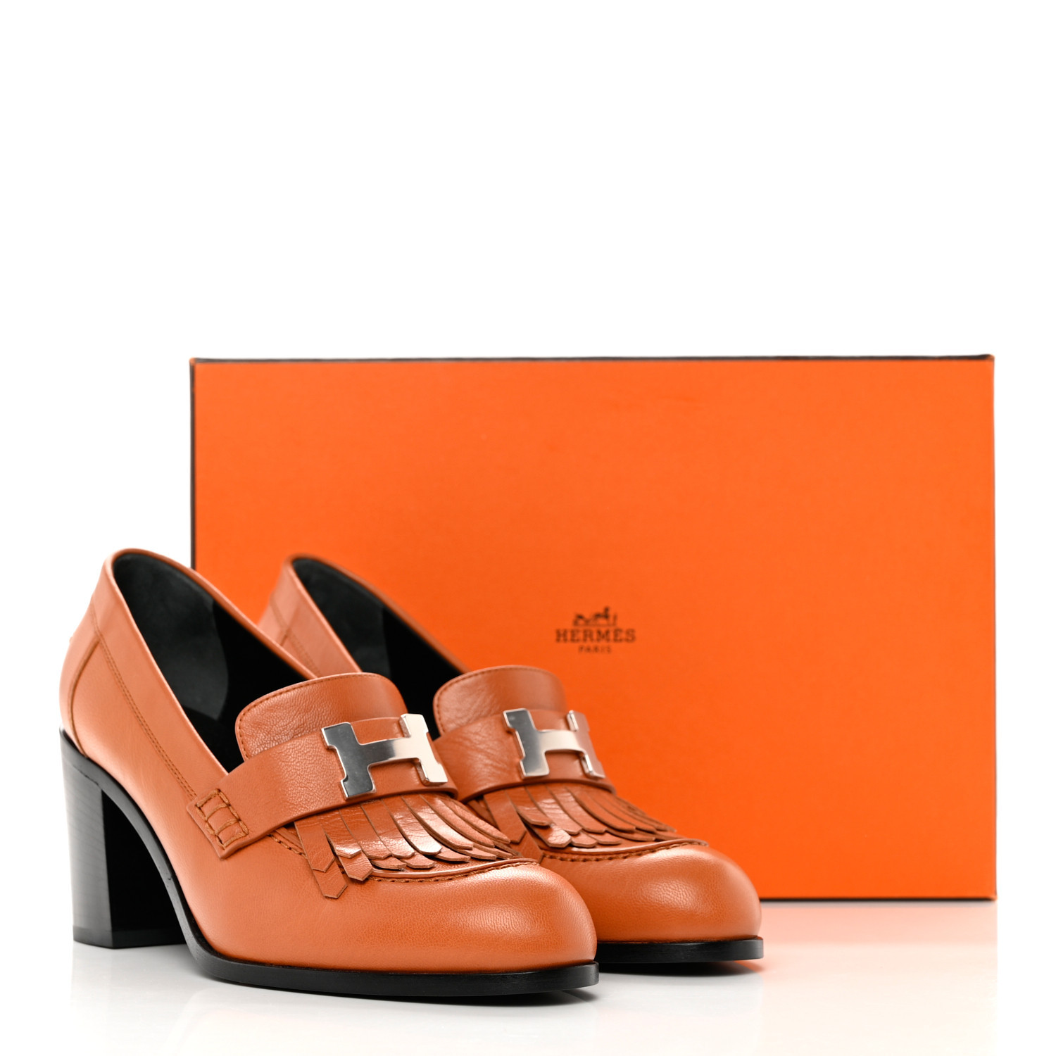 Calfskin Womens Elysee 70 Moccasin Loafer Pumps 38 Natural | FASHIONPHILE (US)