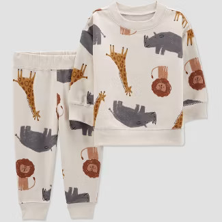 Carter's Just One You® Baby Boys' Safari Top & Bottom Set - Tan | Target