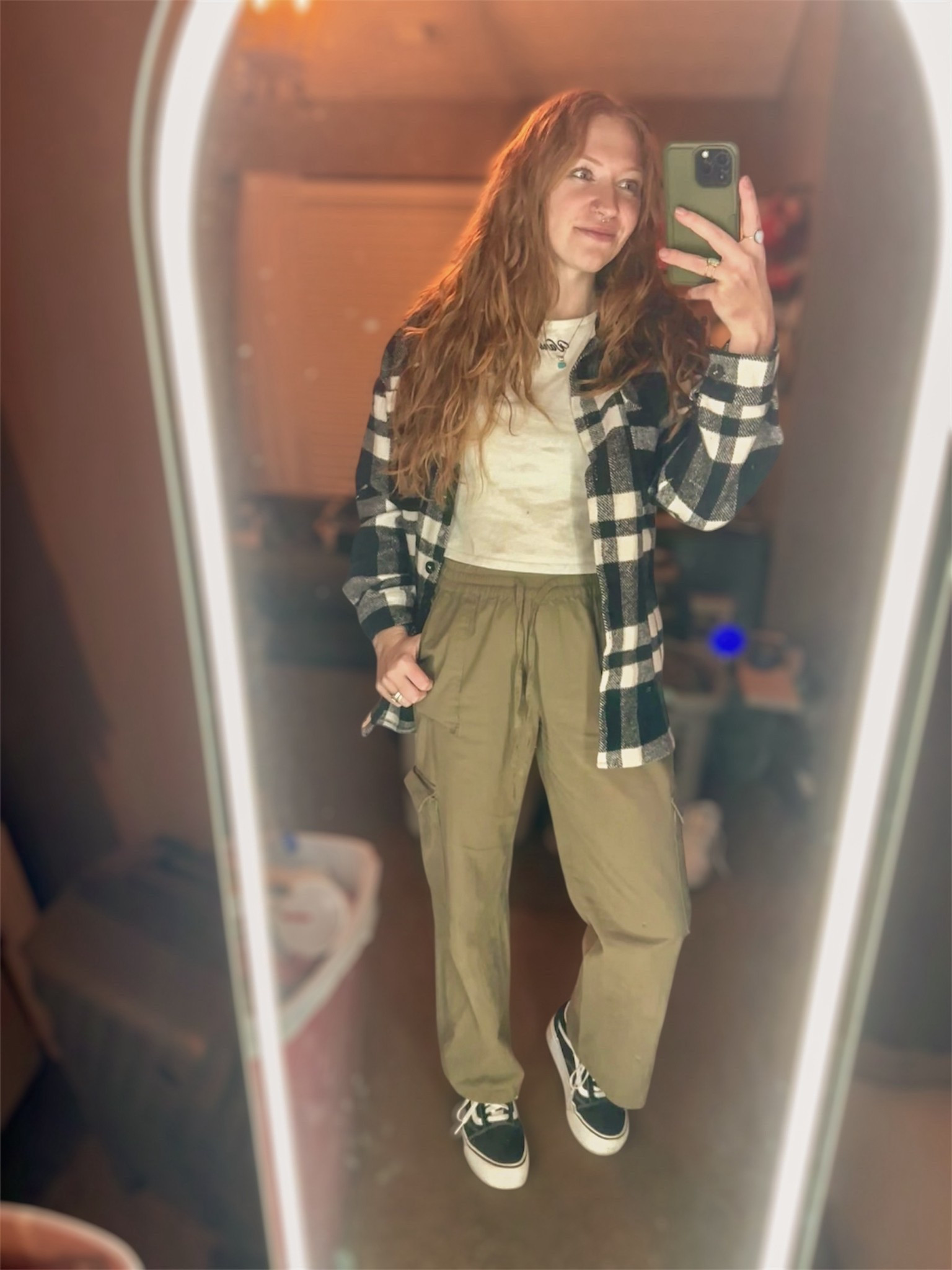 Green cargo pants + white crop top + platform Vans 🌿🤍

My go-to casual outfit formula lately — relaxed, comfy, and easy for everyday mom life.
Linked the exact (or closest) pieces to recreate it! #LTKStyle #CargoPantsOutfit #CasualMomStyle #EverydayOutfit #PlatformVans #StreetStyle #WeekendLook #LTKFinds

#LTKmomlife #LTKootd #LTKgrwm
