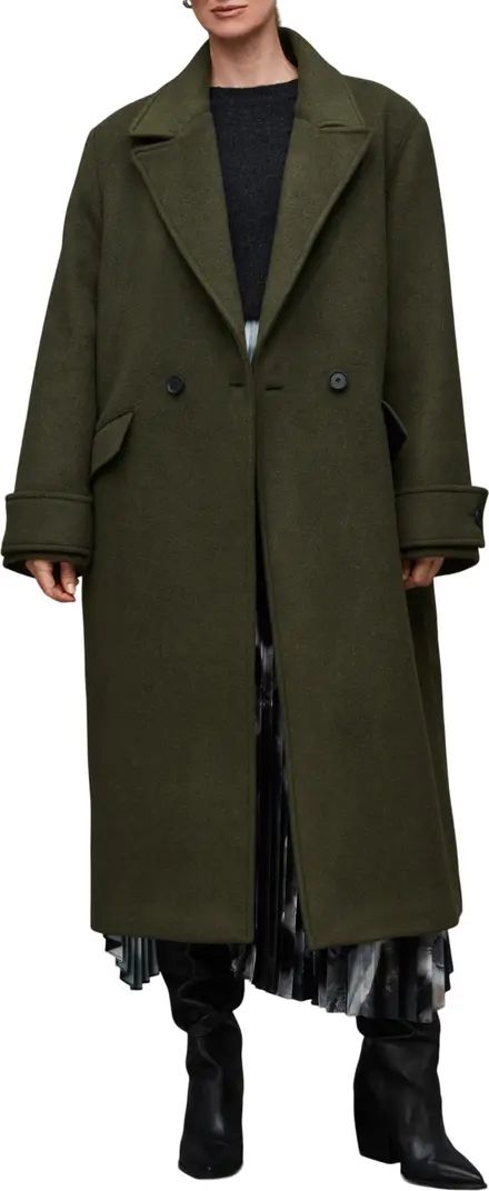 AllSaints Mabel Longline Coat | Nordstrom | Nordstrom