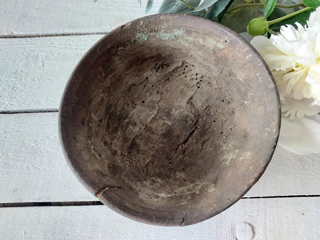 Vintage Rustic Wooden Bowl. Unique Retro Plate. Country Fruits - Etsy | Etsy (US)