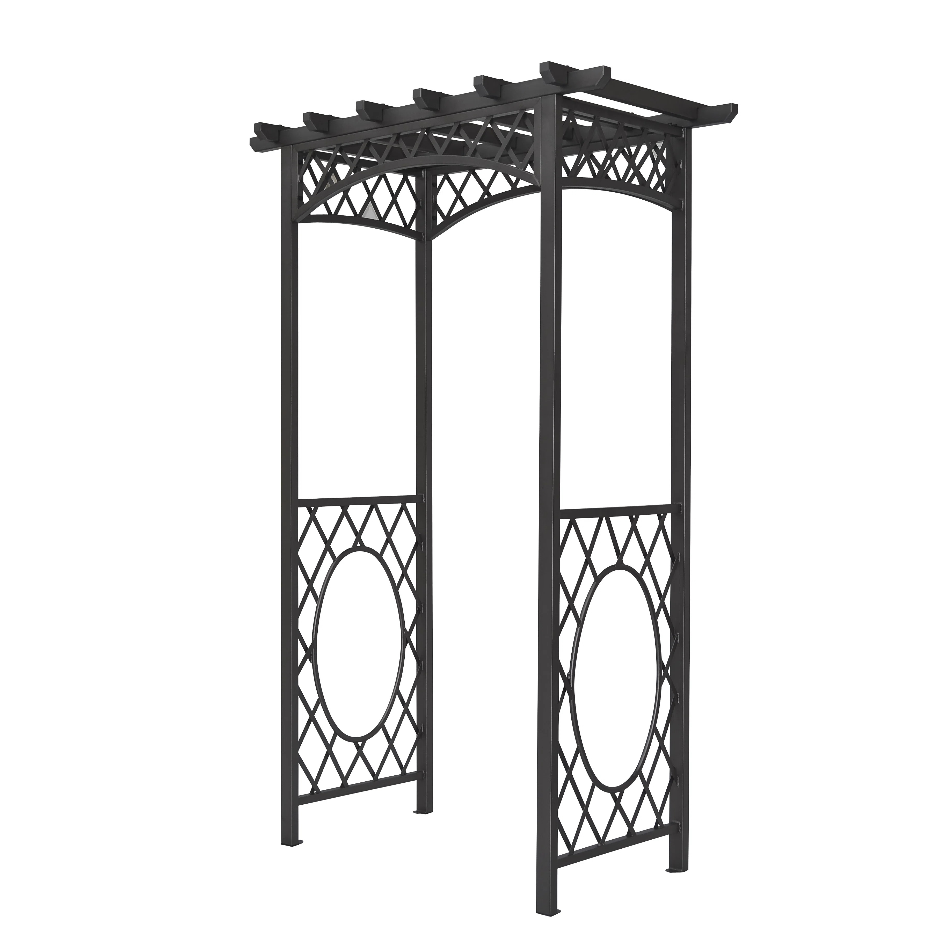 Rowlinson 55'' W x 30'' D Steel Arbor in Gray & Reviews | Wayfair | Wayfair North America
