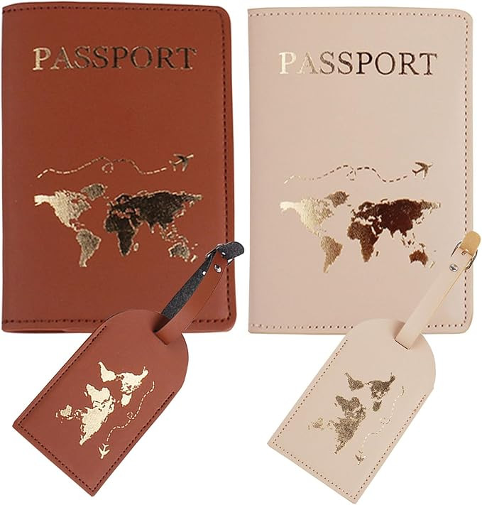 Passport Wallets Travel Holder Set,his and her passport holder and luggage tags,honeymoon essenti... | Amazon (US)