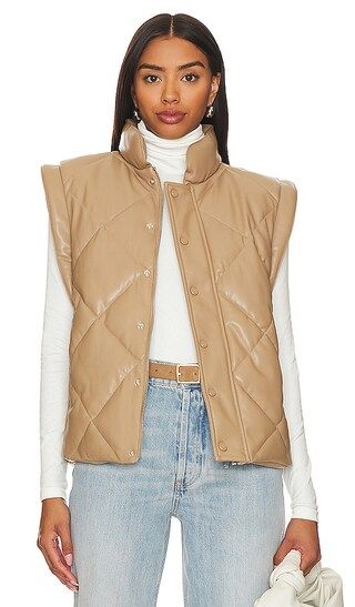 Candice Puffer Vest in Chai | Revolve Clothing (Global)