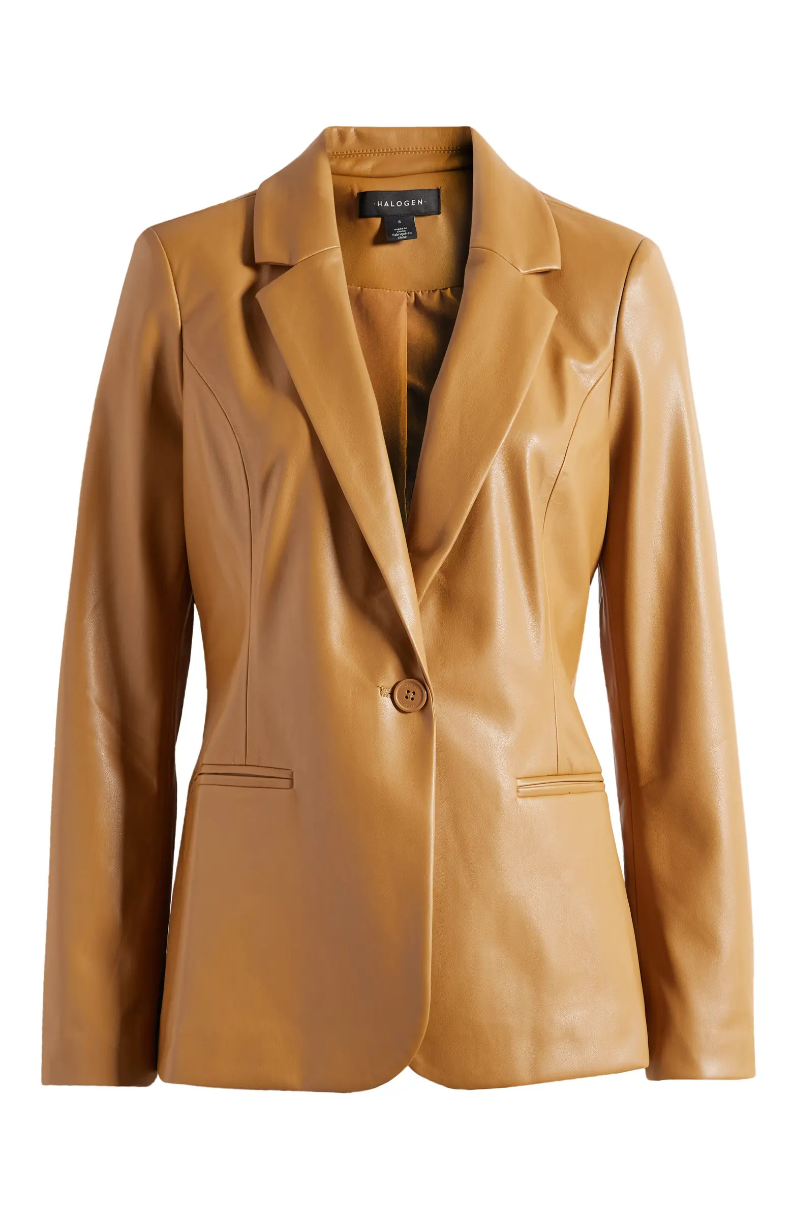 Halogen® Faux Leather Blazer | Nordstrom | Nordstrom