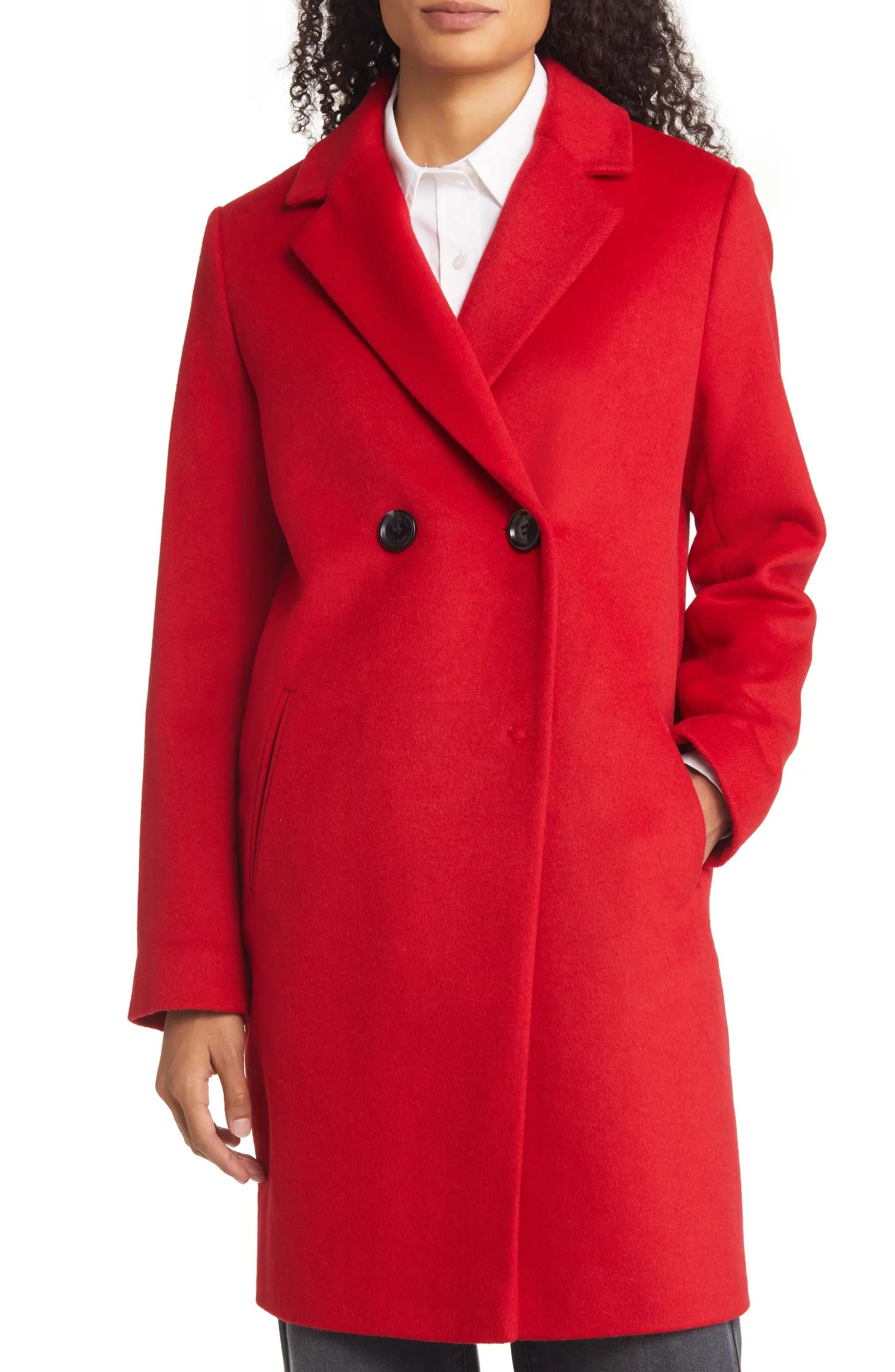 Sam Edelman Double Breasted Wool Blend Coat | Nordstrom | Nordstrom