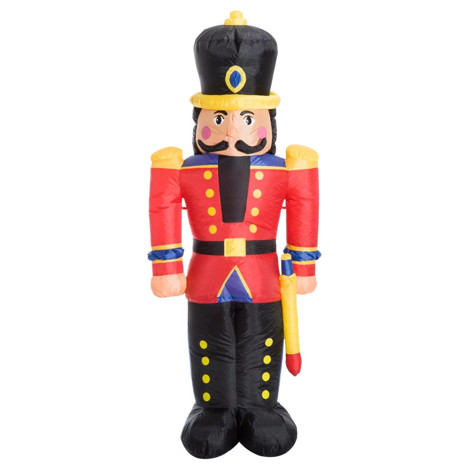 HOMCOM Inflatable Christmas Outdoor Lighted Yard Decoration, Nutracker Toy Soldier, 6' Tall | Walmart (US)