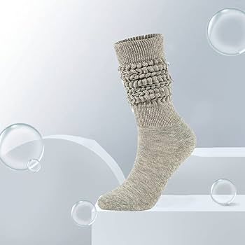 3 Pairs Slouch Socks for Women, Soft Extra Long Scrunch Knee High Sock, Unisex Tube Socks Scrunch... | Amazon (US)