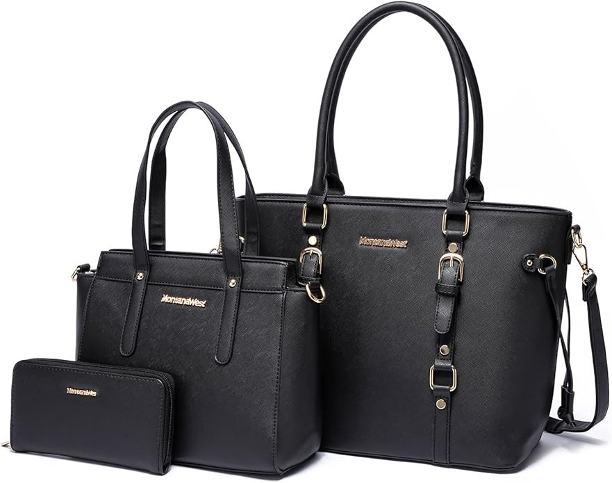 Montana West Purses and Handbags for Women 3PCS Tote Purse and Wallet Set | Amazon (US)
