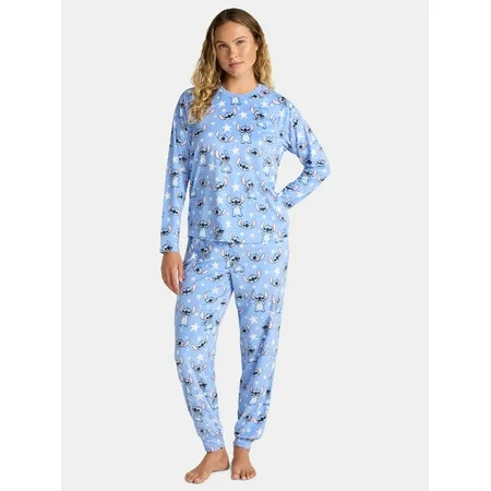 Disney Stitch Women's Pajama Set, 2-Piece, Sizes S to 3X | Walmart (US)