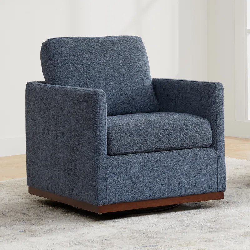 Benten Upholstered Swivel Armchair (Set of 2) | Wayfair North America