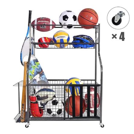 LT-AN-80-519C Mythinglogic Garage Storage System, Garage Organizer With Baskets And Hooks, Sports... | Wayfair North America