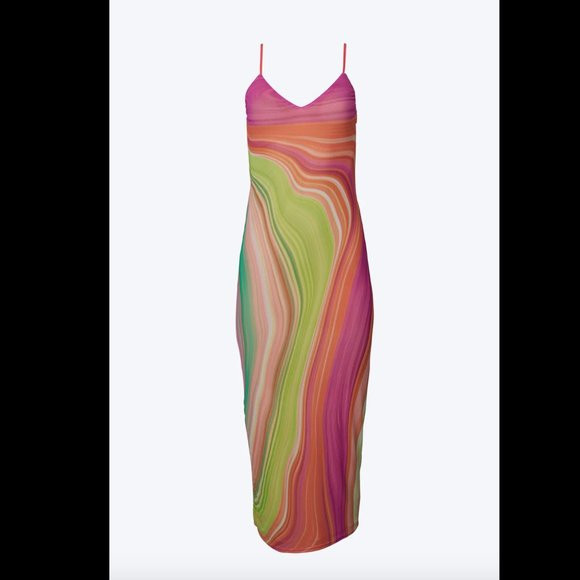 AFRM AMINA POWER MESH MIDI SLIP DRESS | Poshmark