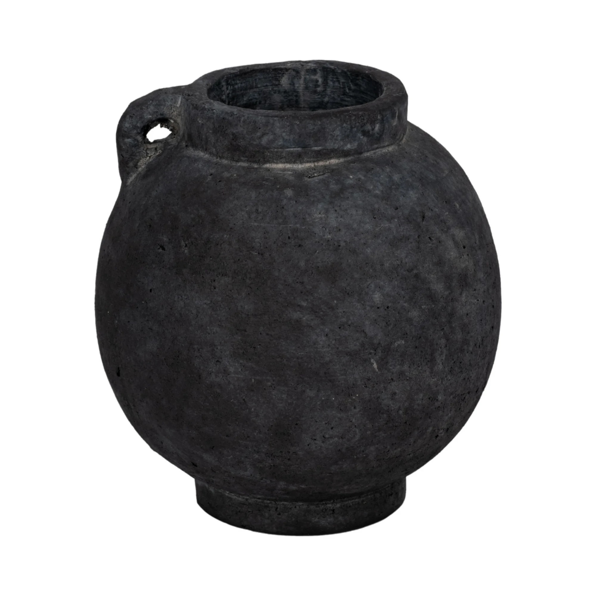 Round Bulbous Jug with Handle Vase for Living Room Decor - Terracotta Pottery Flower Vase for Hom... | Walmart (US)