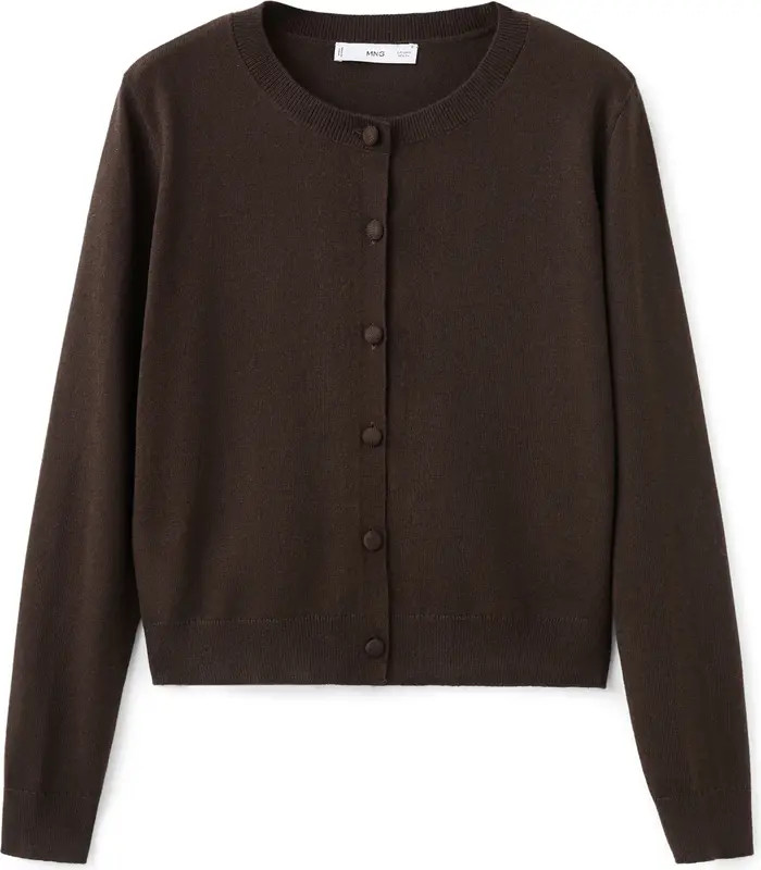 Covered Button Crewneck Cardigan | Nordstrom