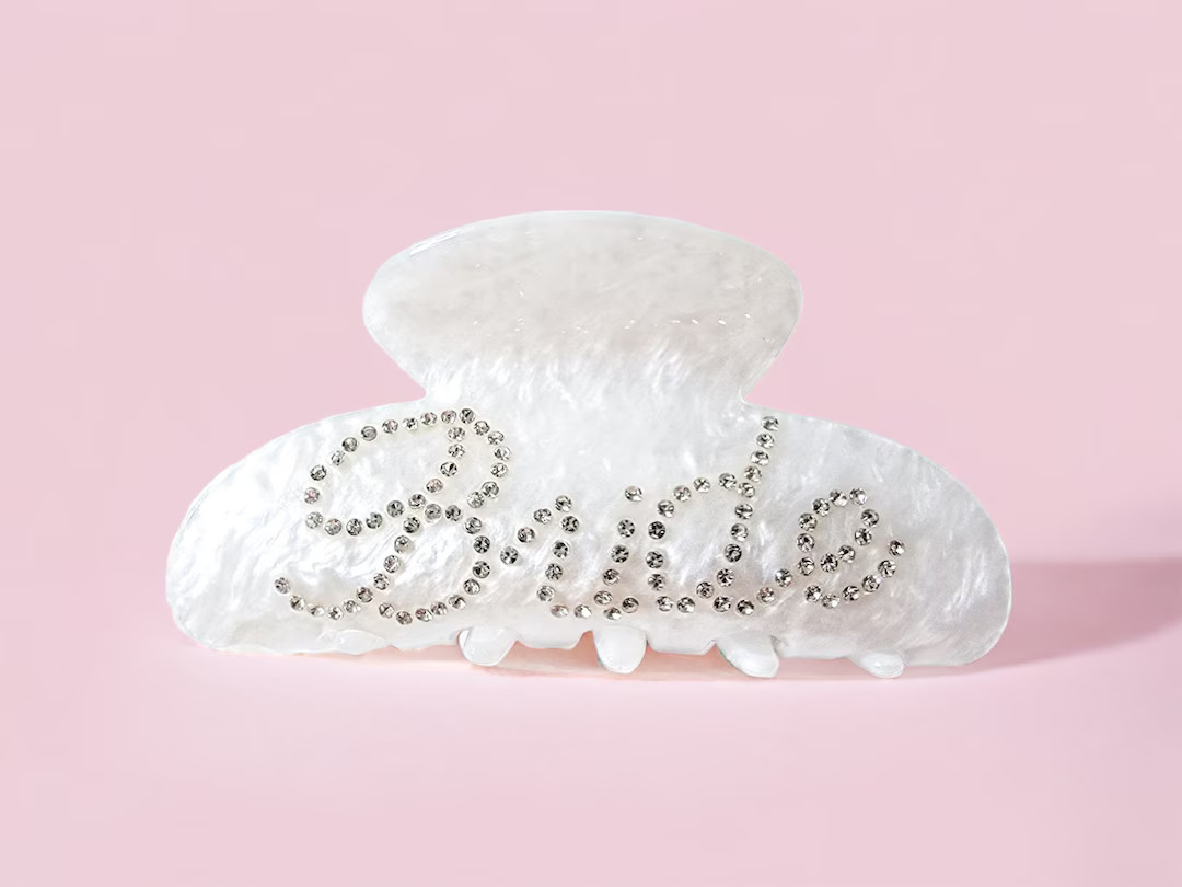 Rhinestone Bride Accessories Claw Clip Rhinestone Claw Clip Bride Clip Bachelorette Party Bridal ... | Etsy (US)