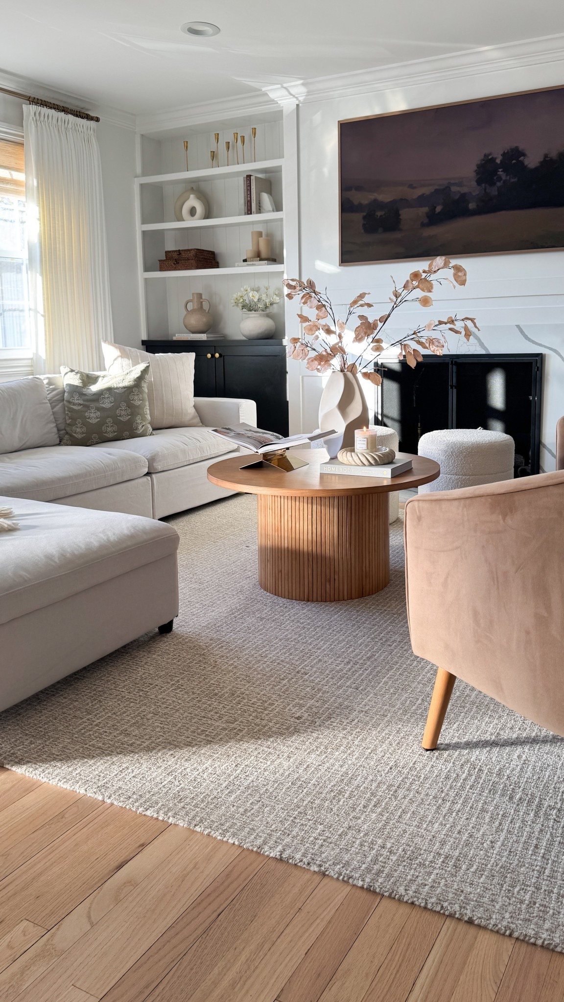 This @wayfair rug has completely elevated our living room! The soft texture and neutral tones ties this whole room together. 🤎

#wayfair #wayfairpartner #ad