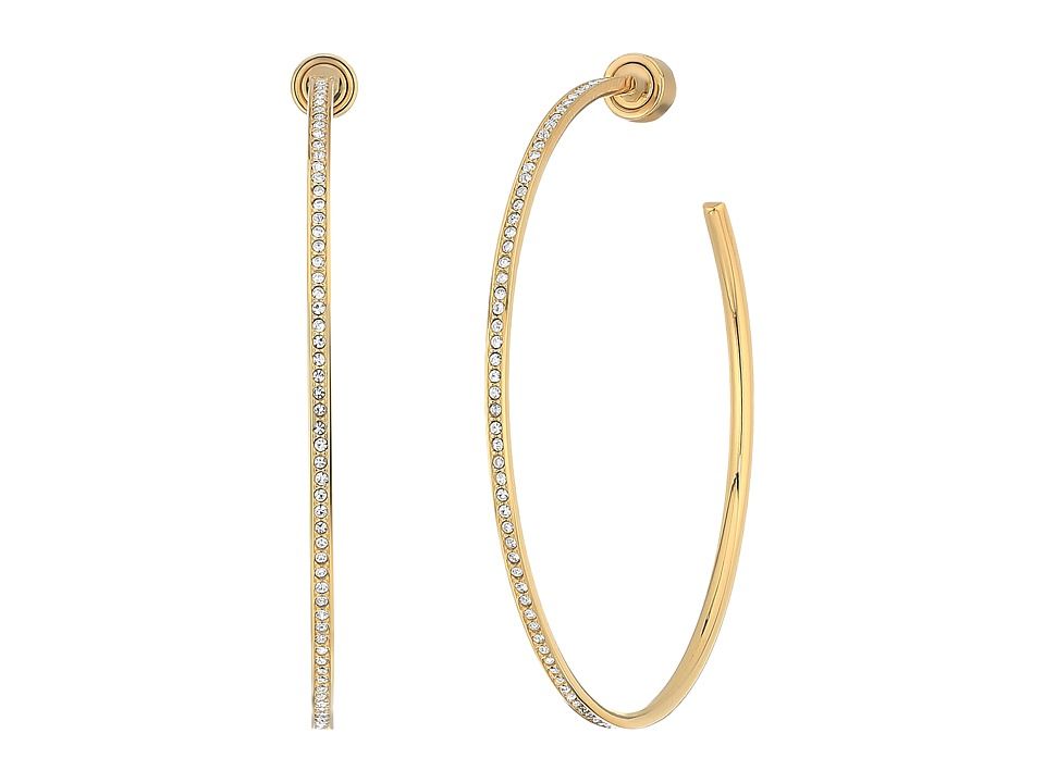 Michael Kors - Pave Hoop Earrings (Gold) Earring | Zappos