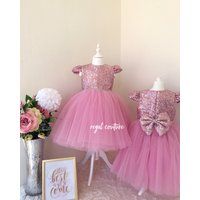 Girls candy pink dress, sequin dress, tutu style dress, extra volume, soft tutu skirt, princess dres | Etsy (US)