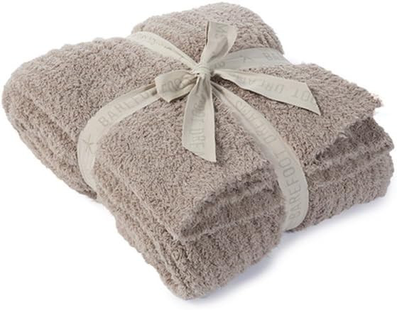 Barefoot Dreams CozyChic Ribbed Throw Blanket - Sand | Amazon (US)