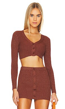 Ruby Cardigan in Dark Brown & Black | Revolve Clothing (Global)