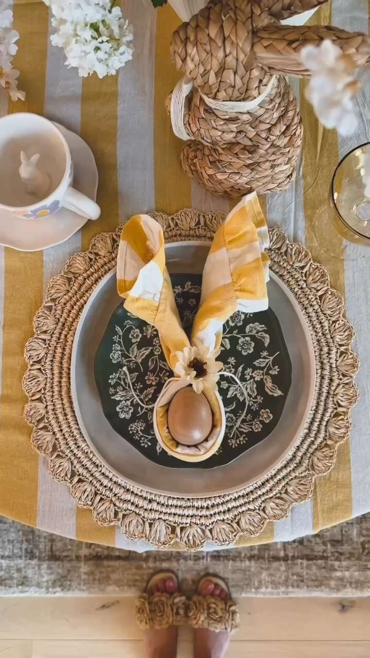 Easter is coming up and this bunny napkin folding technique will add the cutest detail to your table.  

 

#LTKdayinmylife #LTKSeasonal #LTKHome