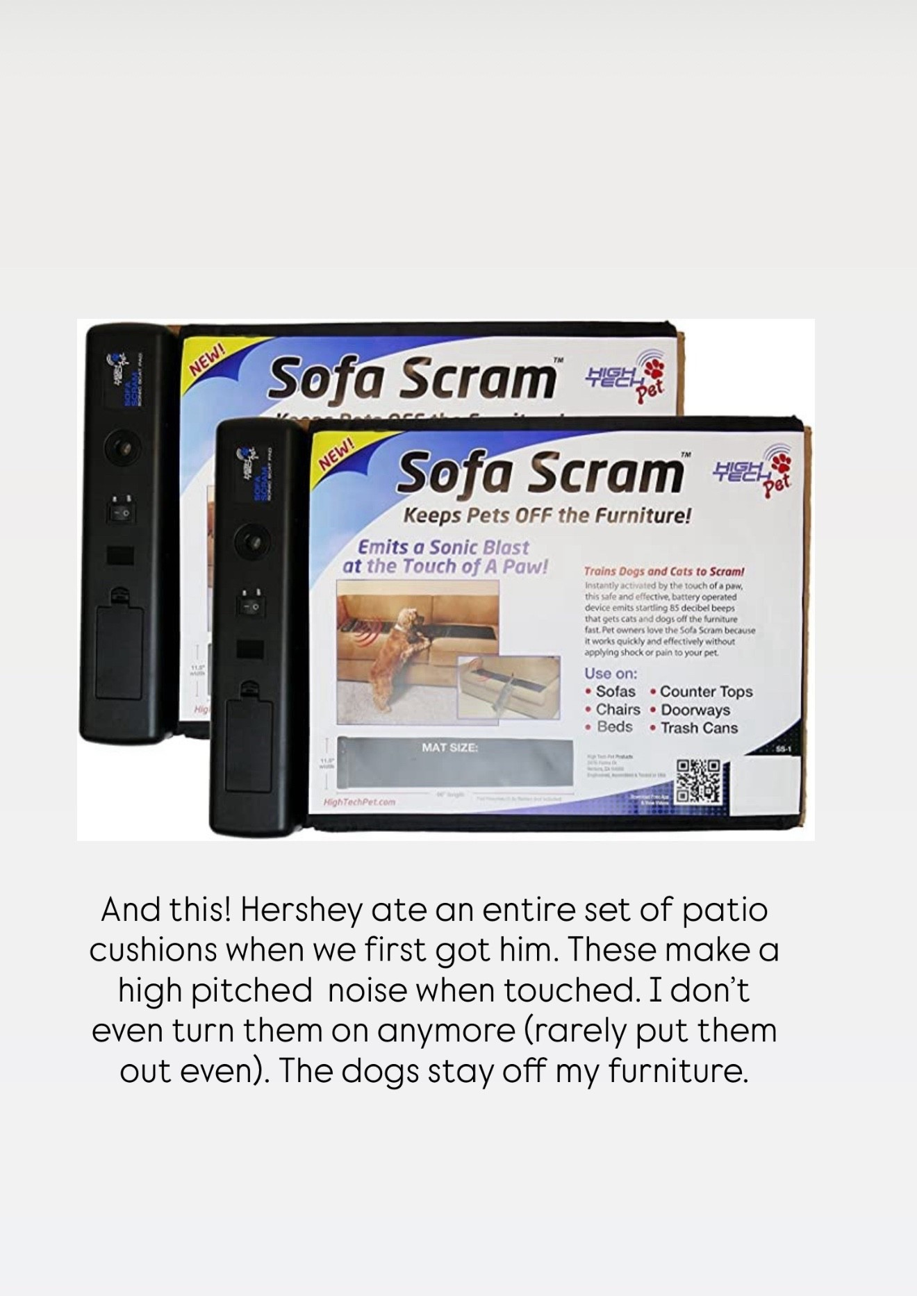 Amazon favorites! The sofa scram trained my dogs to stay off furniture 

#LTKFindsUnder50 #LTKHome #LTKPets