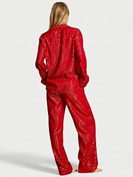Victoria's Secret Flannel Pajama Set, Long Sleeve Button Down Shirt & Pants, Sleepwear for Women ... | Amazon (US)