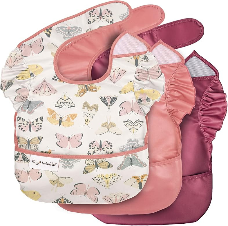 Tiny Twinkle Mess-Proof Baby Bib - Waterproof Bib for Baby Boy or Girl - PFAS, PVC, BPA, Phthalat... | Amazon (US)