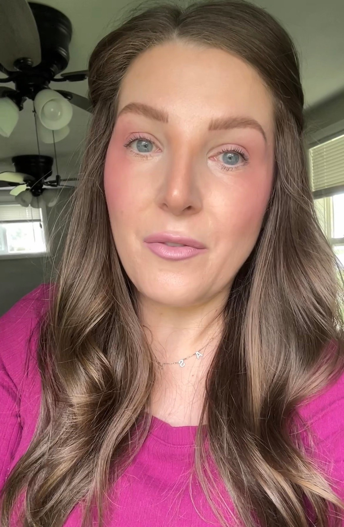 Mac lipstick in ‘pink peppermint’ 
Loreal blush in ‘legendary Berry'
NYX lip pencil in ‘pale pink’ 

#LTKBeauty #LTKmorningroutine #LTKOver40