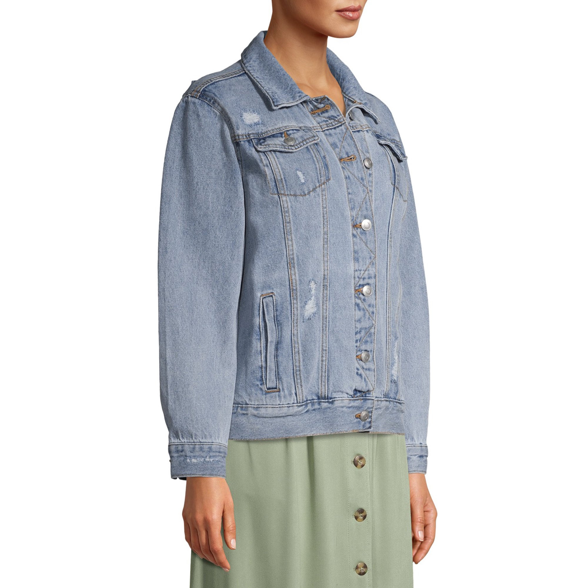 Time and Tru Women's Trucker Jean Jacket | Walmart (US)