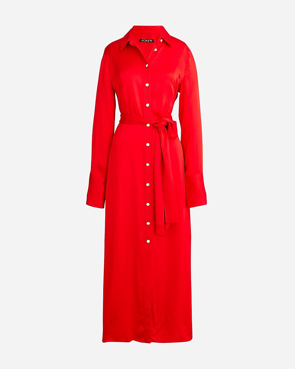 Drapey shirtdress in luster crepe | J. Crew US