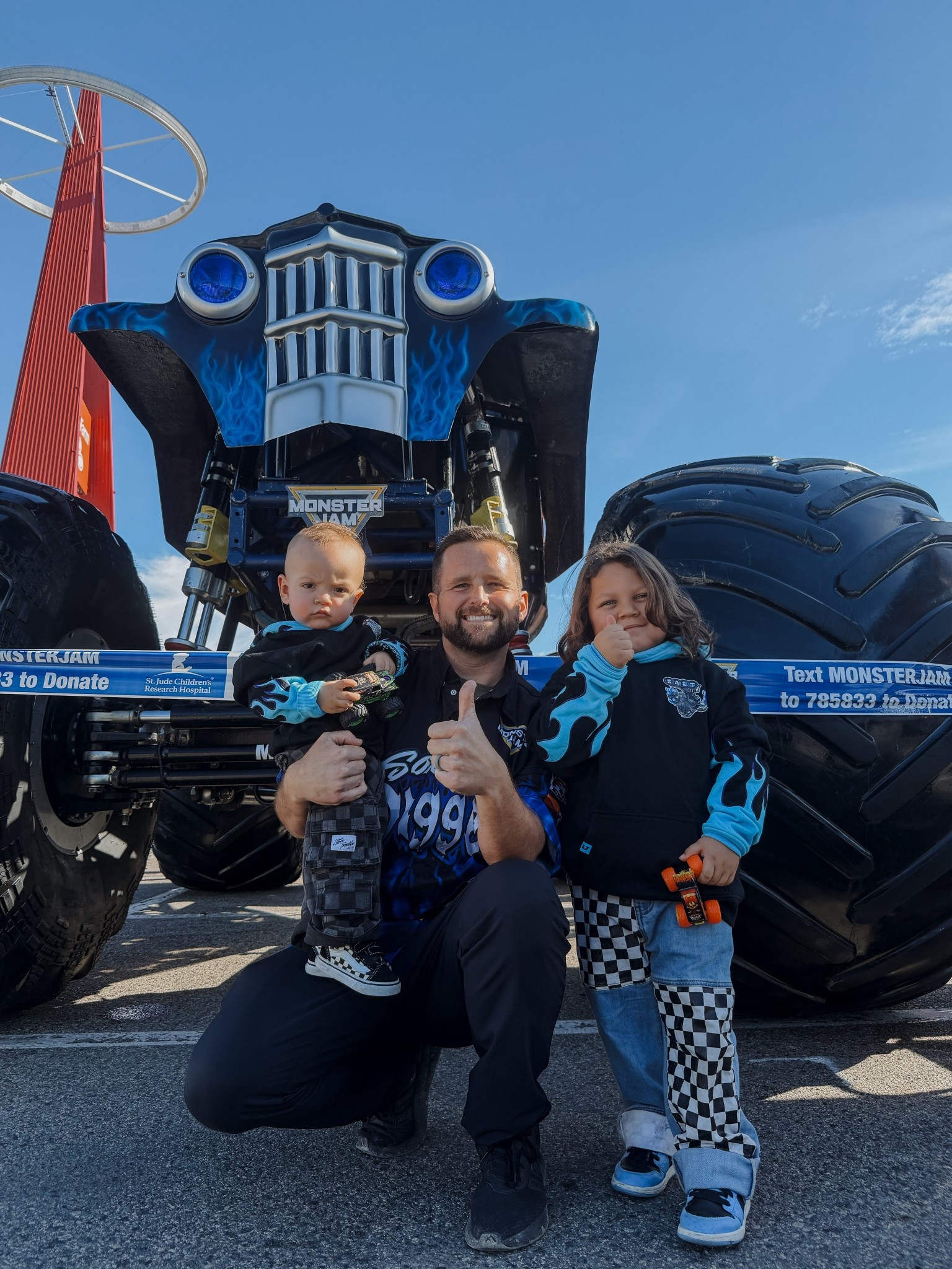 Heading to monster jam soon?! Let us help you with the perfect outfits! These hoodies were a huge hit. Everyone loved them plus the boys got to meet Ryan while wearing them! So sickkk 