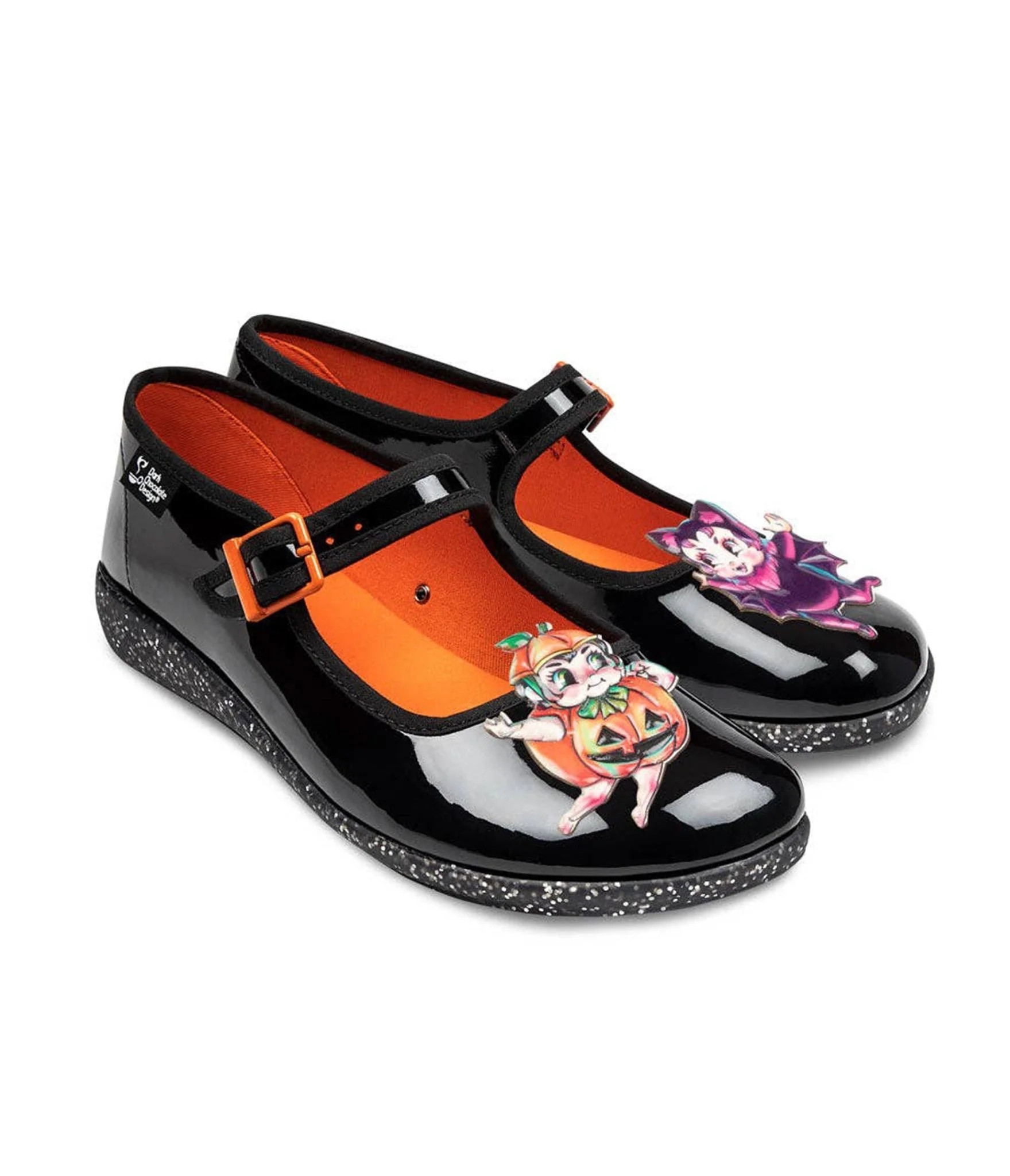 Chocolaticas® Tiny Terrors Patent Leatherette Mary Jane Flat | UniqueVintage
