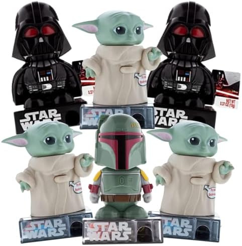 Galerie Noise Making Star Wars Character Talking Hard Candy Dispenser Machines, Darth Vader, Boba Fe | Amazon (US)
