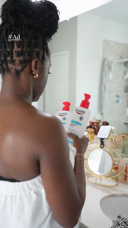 #ad I've got a praise report y'all! I've entered my 3rd trimester of pregnancy & I haven't experienced ANY of the debilitating hand eczema that I've had with my past three pregnancies all thanks to the help of regular use of @EucerinUS Intensive Repair Lotion from @Target. This rich lotion immediately restores skin’s radiance and hydrates all day (up to 24 hours). I've officially found a new favorite moisturizing lotion y'all! 


#GoBeyondSkincare #ExpectMoreWithEucerin #Target #TargetPartner 
