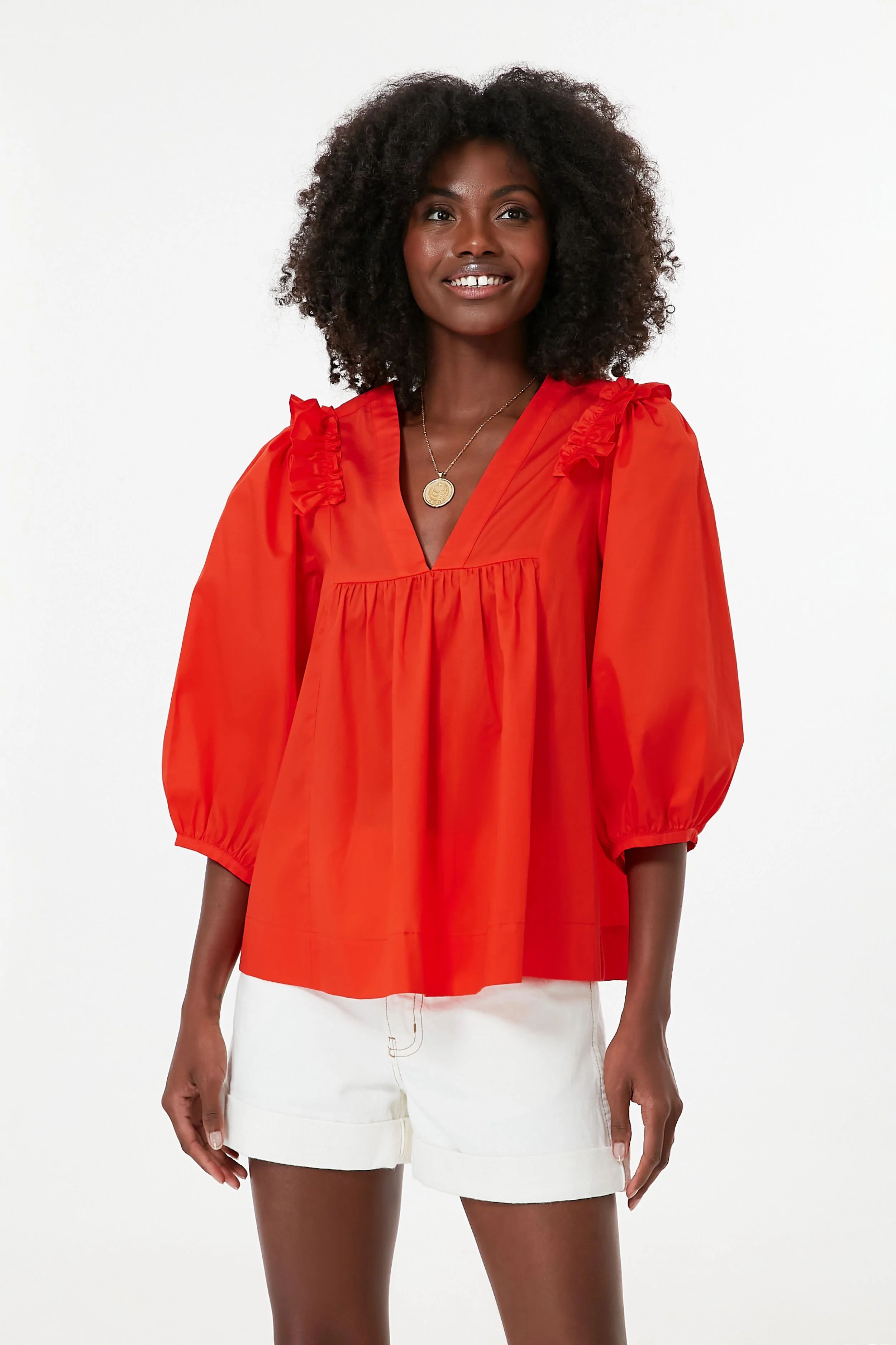 Coral Cheryl Blouse | Tuckernuck (US)