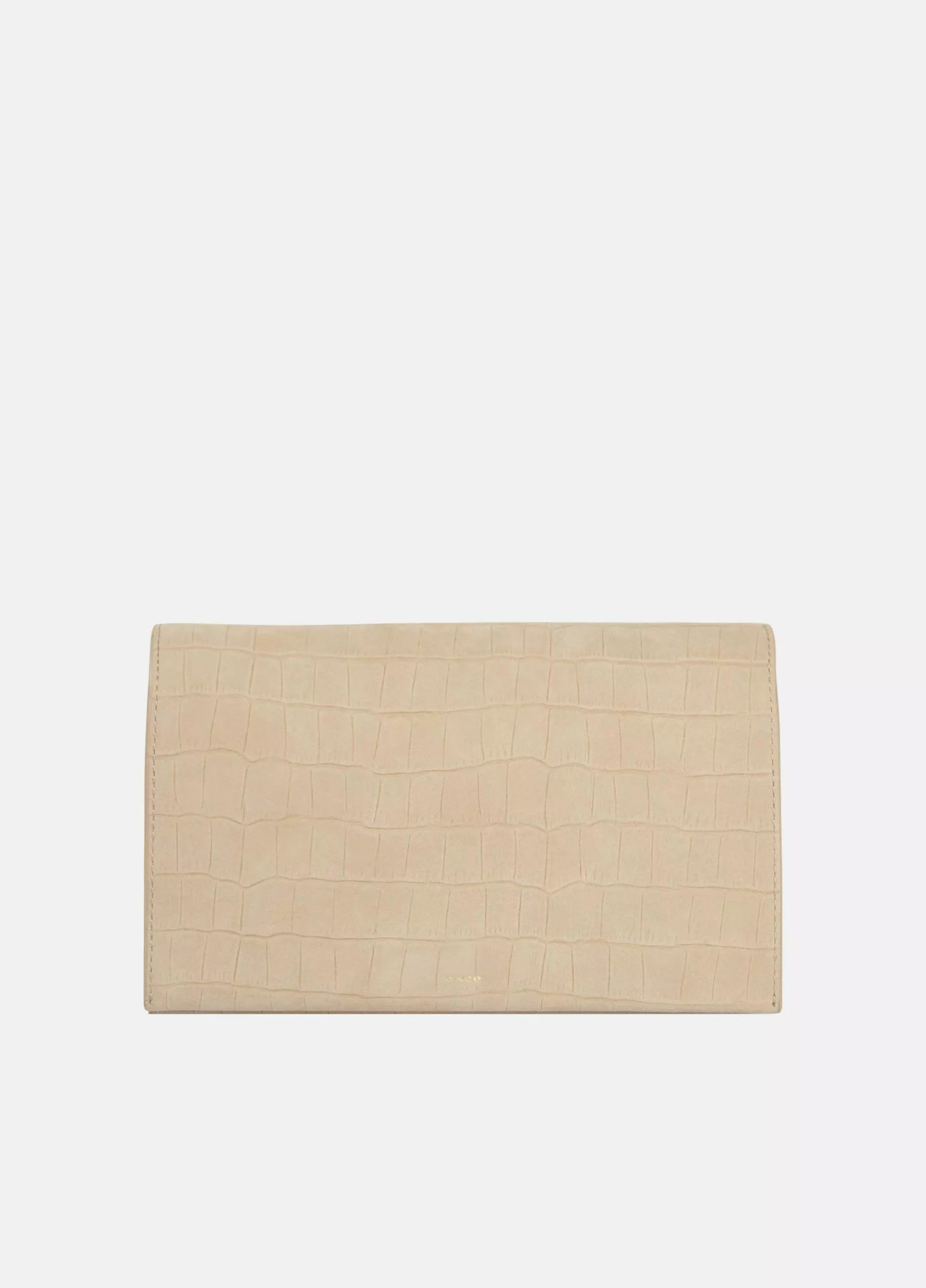 Croc-Embossed Nubuck Leather Crossbody Wallet | Vince LLC