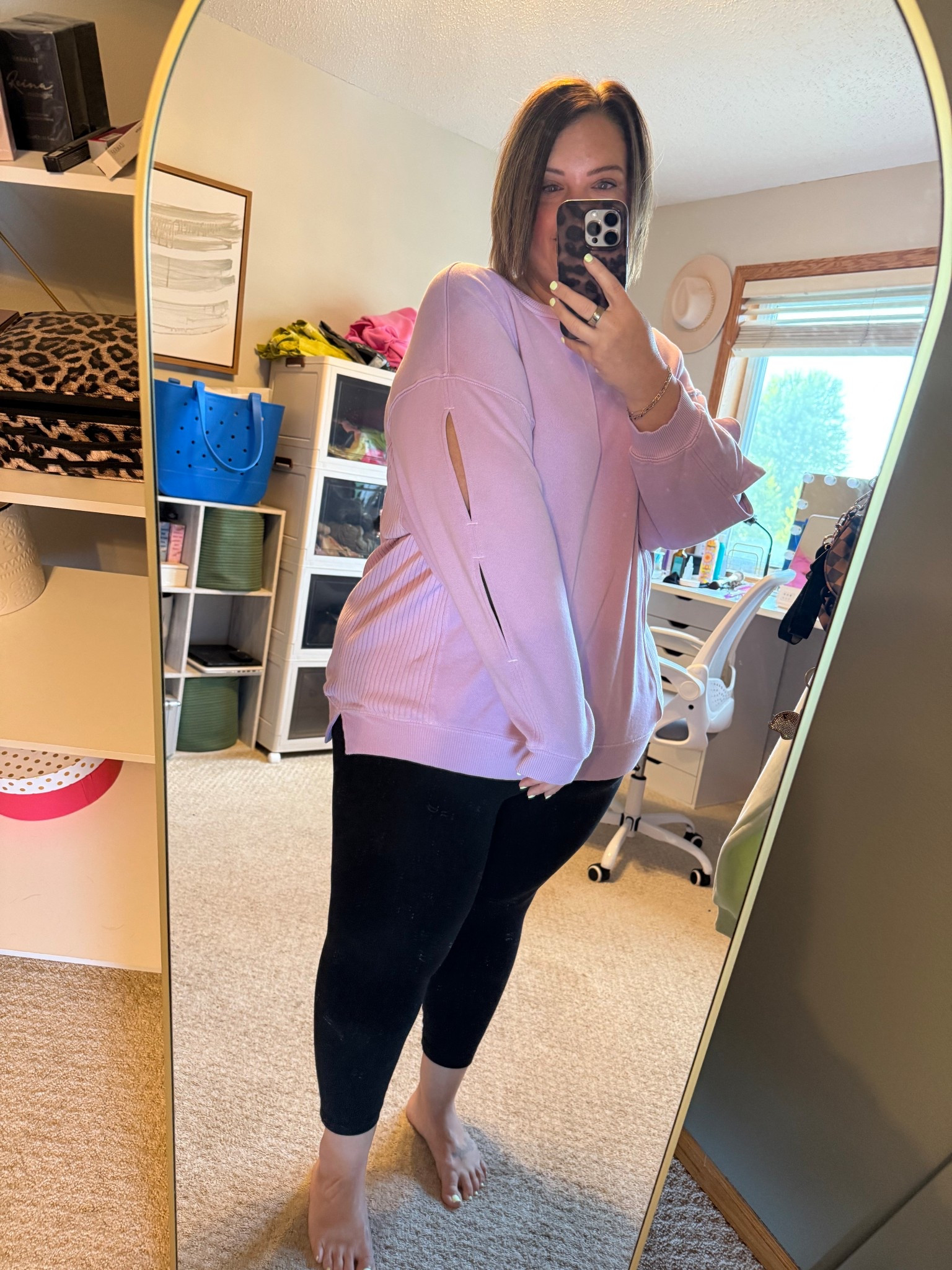 This color of the keyhole sweatshirt from Aerie is back in stock! I am 5’5, 250lbs, size 18/20 wearing the Large! Size down in these! #aerie #aerienewarrivals

#LTKU #LTKFindsUnder50 #LTKSaleAlert