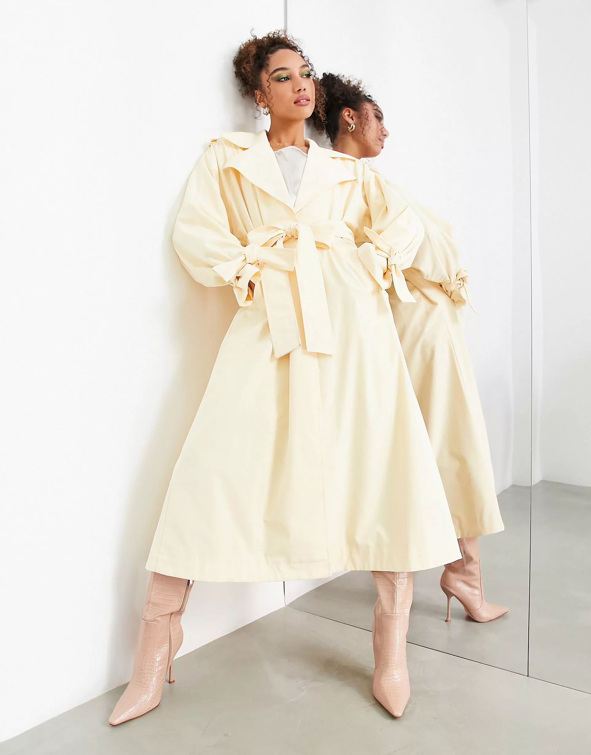 ASOS EDITION belted slouchy trench coat in buttermilk | ASOS | ASOS (Global)