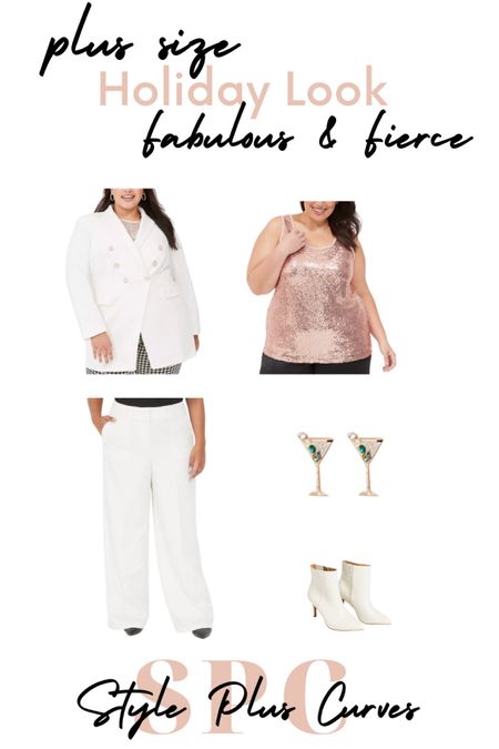 Fabulous & fierce plus size new years look from Lane Bryant! The fit on the blazer/wide leg pants combo is impeccable, and the booties are so fun to wear!

#LTKHoliday #LTKplussize #LTKSeasonal