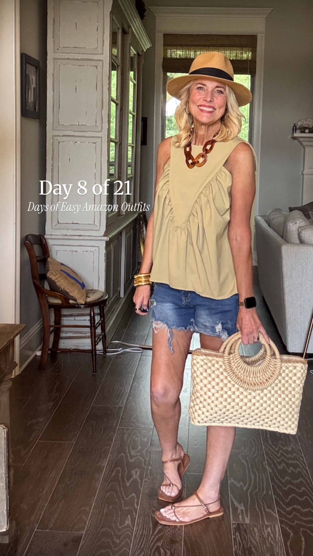 Day 8 of 21 Days of easy Amazon outfits. 

Sized up one in this Anthro look for less top to a Large and wearing my true size 6-8 in this denim cutoff shorts. 


#LTKFindsUnder50 #LTKOver40 #LTKSummerEdit
