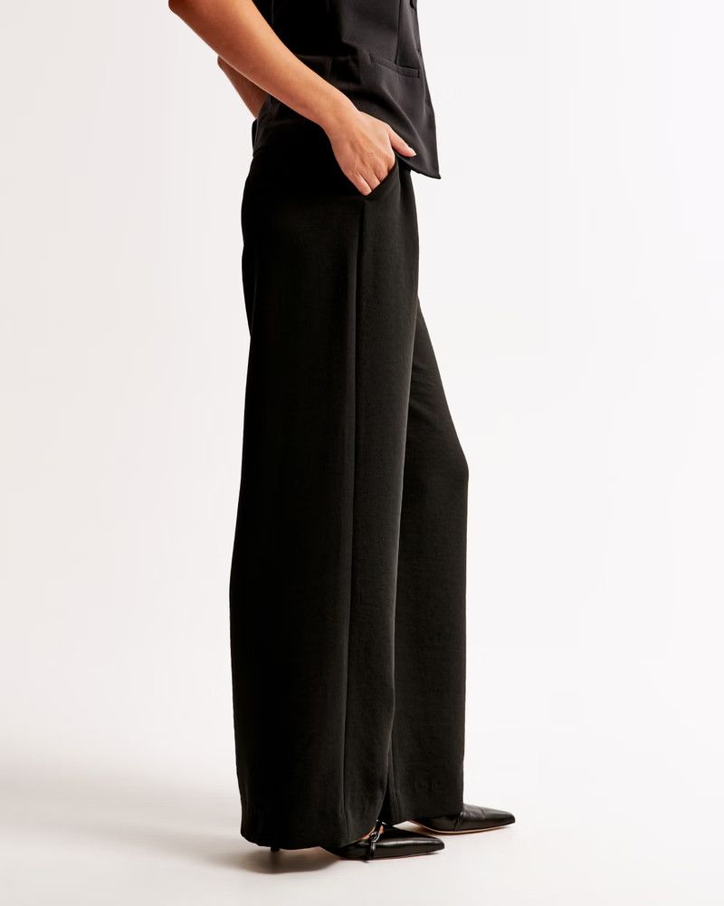 A&F Harper Tailored Premium Crepe Pant | Abercrombie & Fitch (UK)