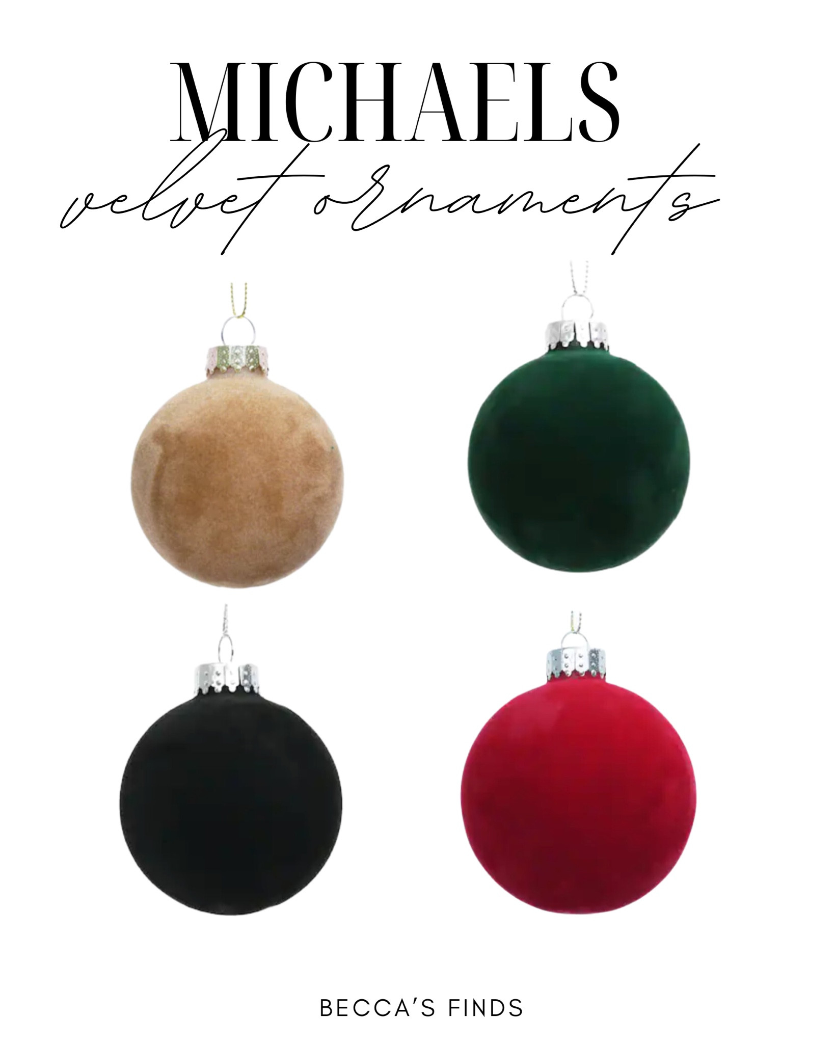 Michaels velvet flocked ornaments 

#LTKsalealert #LTKhome #LTKHoliday
