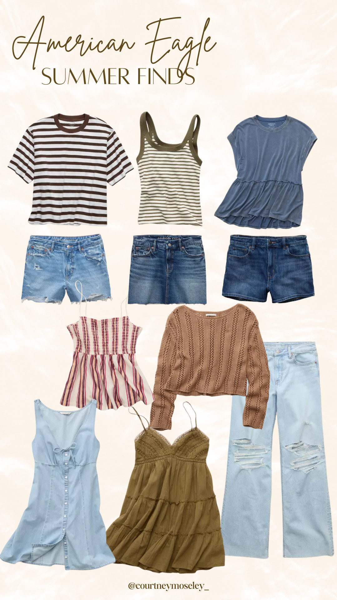 So many cute summer things on sale at American Eagle! That's where I get most of my denim shorts and jeans and I love them!! 

 #LTKootd #LTKSeasonal #LTKSaleAlert