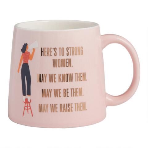 Pink Strong Women Quote Mug | World Market
