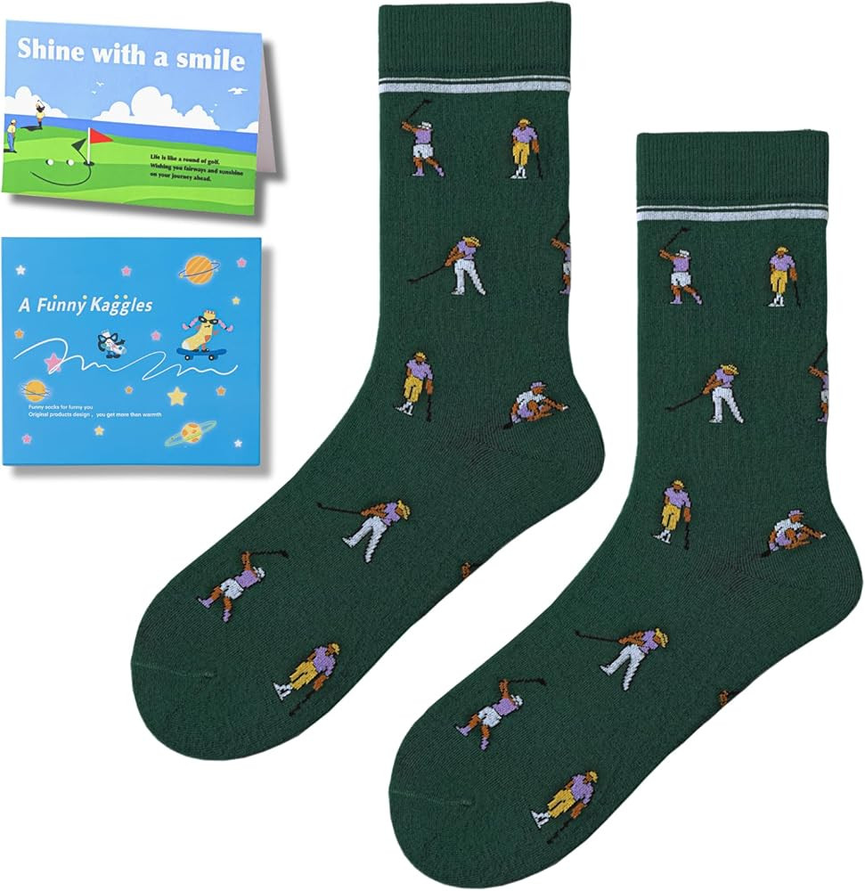 Golfer Gifts,Golf Socks and Golf Gifts Card for Men,Birthday Thanksgiving Day Chrismas Day For Go... | Amazon (US)