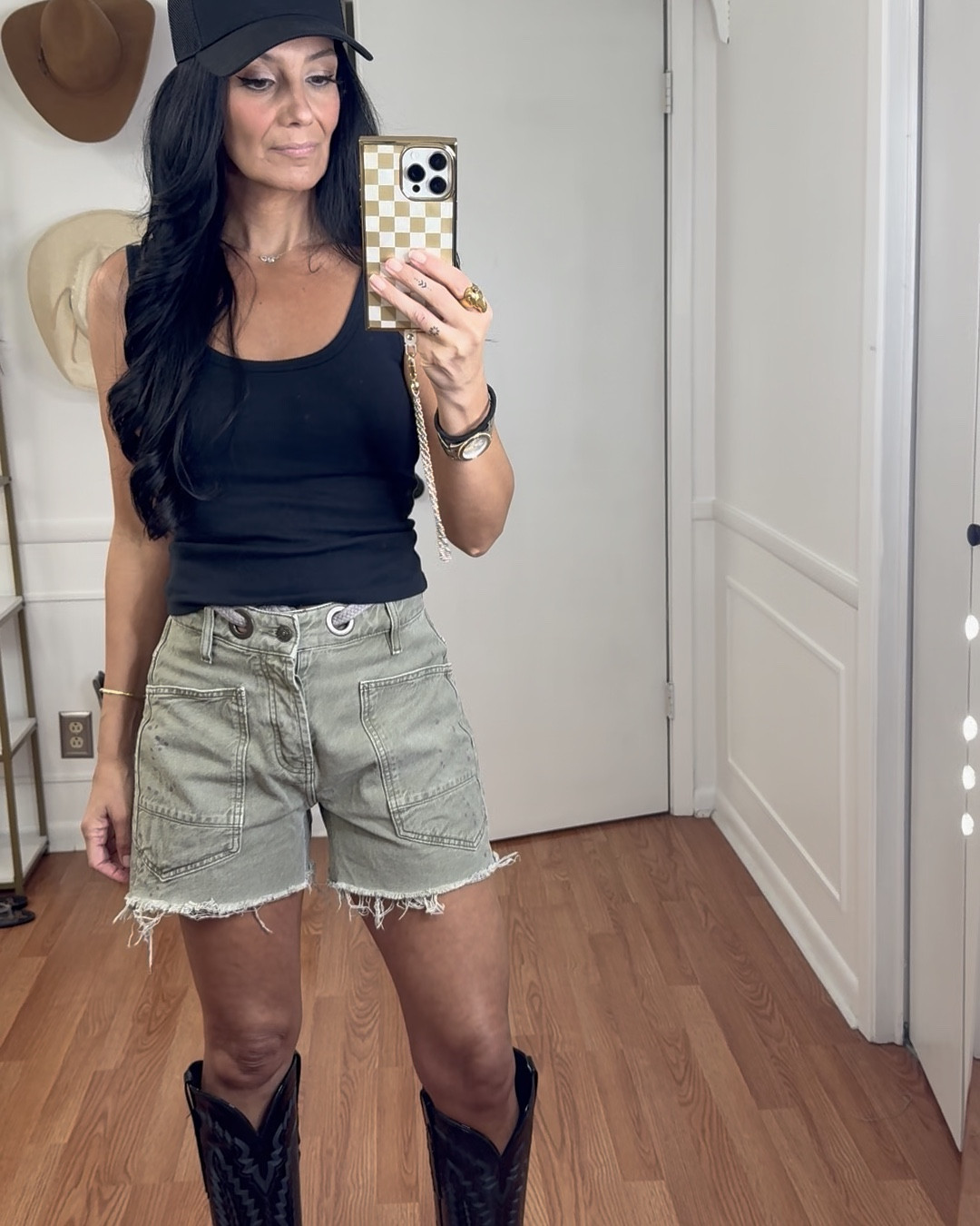 I wear these shorts all of the time. 
Sz 24
Best tank, sz small. 


#LTKFestival #LTKOver40